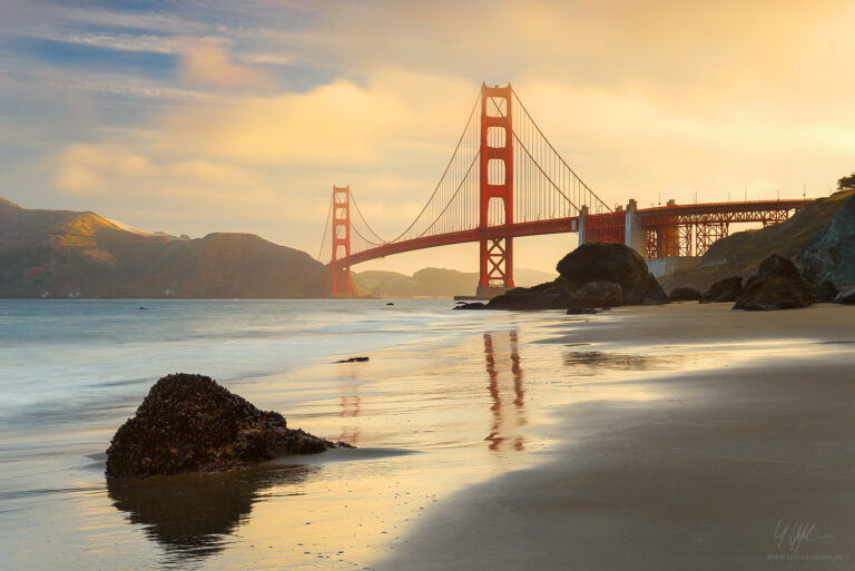USA, United, States, America, Golden, Gate, Bridge, San, Francisco, California, Bridge, Beach, Sea, Woken, Fog, Mood, Gold, Morning, Sunrise, Rocks, Red, Stefan, Hefele, Photography, City, D800E