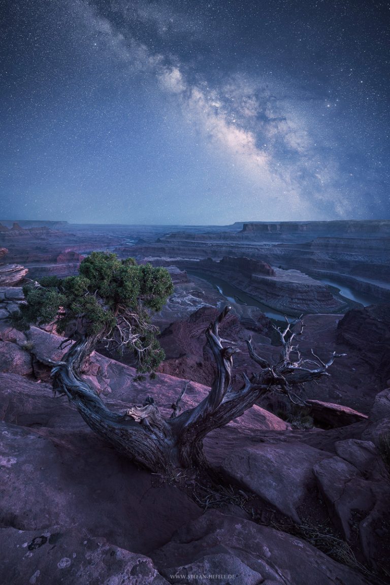 Milchstraße über dem Deadorse Point State Park in den USA, Utah