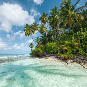 Dream beach in the Maldives in North Nilandhe Atoll