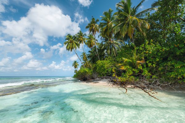 Dream beach in the Maldives in North Nilandhe Atoll
