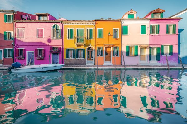 Colourful houses on the Italian island of Burano near Venice